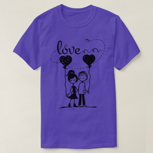Liebe Couple T-Shirt (Design vorne)