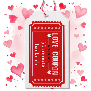 Liebe Coupons Valentinstag Spaß füllen Sie die Lee Geschenkanhänger