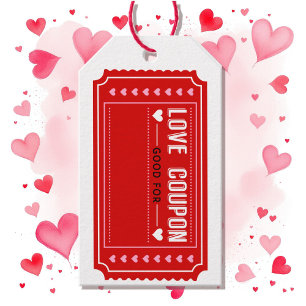 Liebe Coupons Valentinstag Spaß Set von 10 Geschenkanhänger