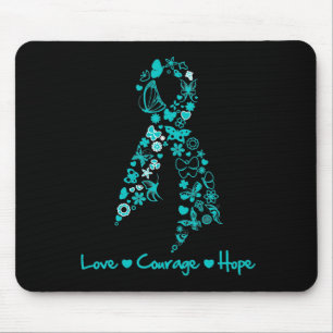 Liebe Courage Hope Butterfly - Eierstockkrebs Mousepad