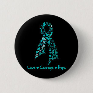 Liebe Courage Hope Butterfly - Gynäkologischer Kre Button