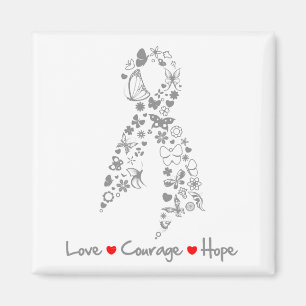 Liebe Courage Hope Butterfly - Hirnkrebs Magnet