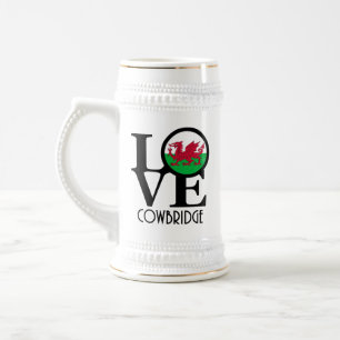 LIEBE Cowbridge Wales Bierglas