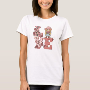Liebe & Cowgirl Spirit - Vintager Country Style T-Shirt