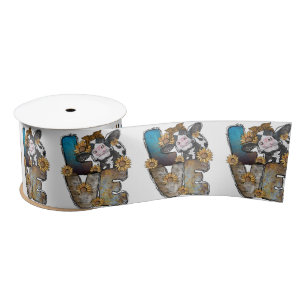 Liebe Cows Satin Ribbon Satinband
