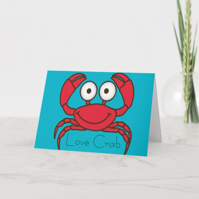 Liebe Crab Grußkarte Karte (Vorderseite)