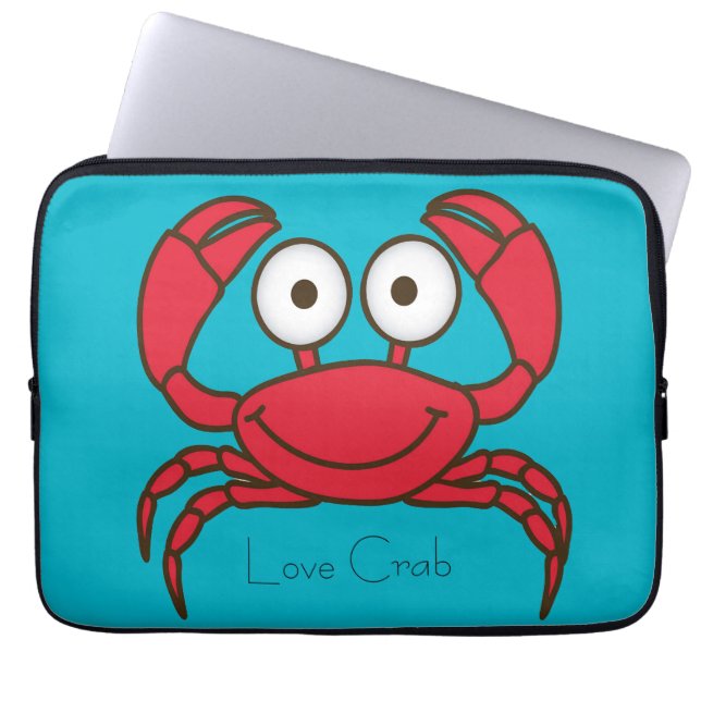 Liebe Crab Laptopschutzhülle (Vorderseite)