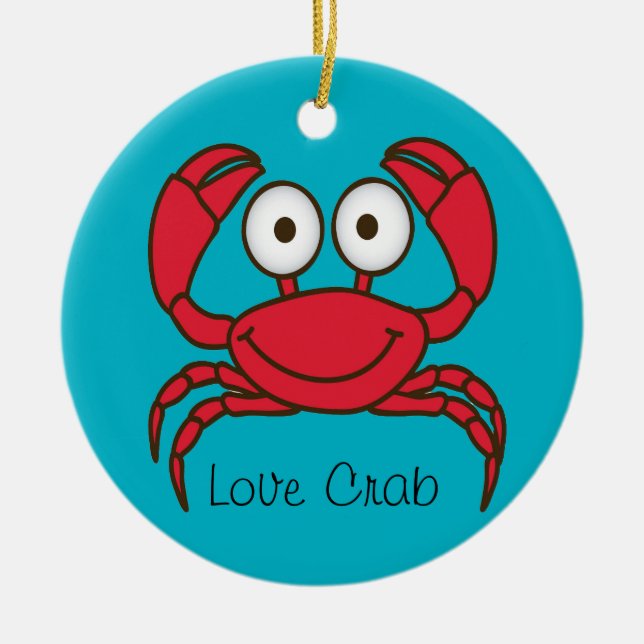 Liebe Crab Ornament Round (Vorne)