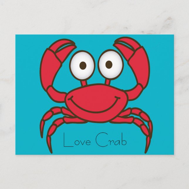 Liebe Crab Postcard Postkarte (Vorderseite)
