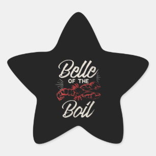 Liebe Crayfish Belle of Boil Cajun Food Stern-Aufkleber