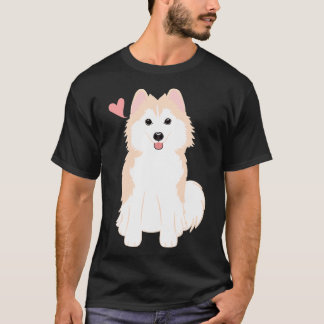 Liebe Cream Pomsky Spitz Husky T-Shirt