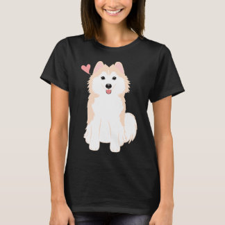 Liebe Cream Pomsky Spitz Husky T-Shirt