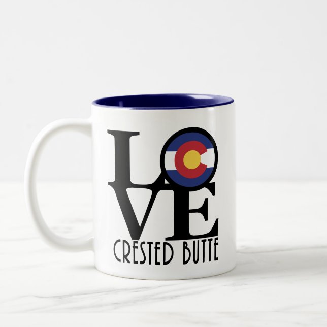 LIEBE Crested Butte 11oz Zweifarbige Tasse (Links)