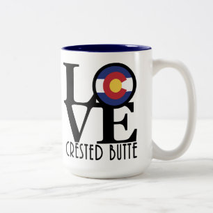LIEBE Crested Butte Colorado 15oz Zweifarbige Tasse