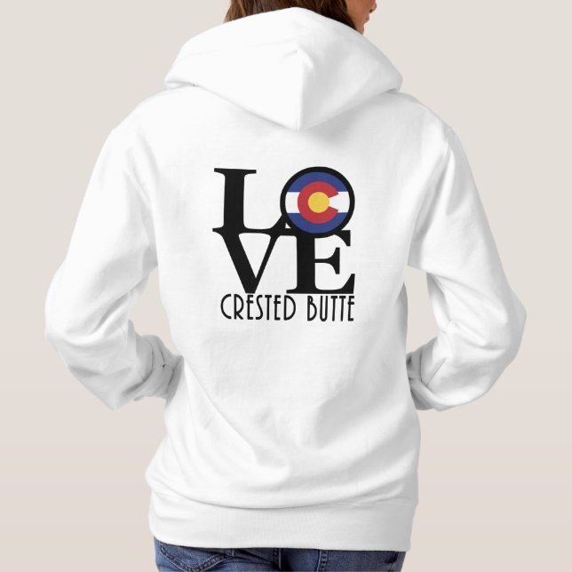 LIEBE Crested Butte Colorado (Rückseite) Hoodie (Rückseite)