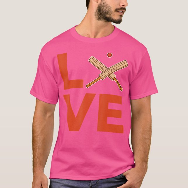 Liebe Cricket Lover T-Shirt (Vorderseite)