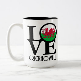LIEBE Crickhowell Wales 15oz Zweifarbige Tasse