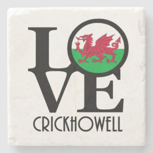 LIEBE Crickhowell Wales Steinuntersetzer