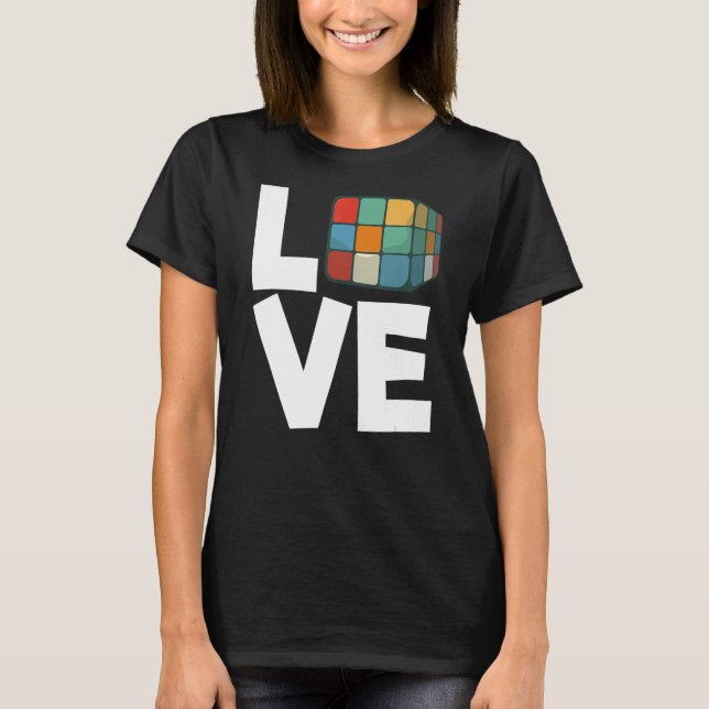 Liebe Cubing Puzzle Solving Cube Liebe Cubes Speed T-Shirt (Vorderseite)