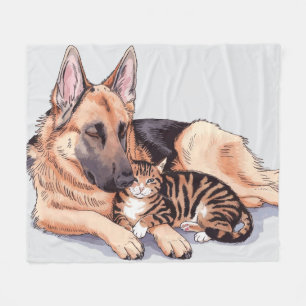 Liebe Cuddle Hund Fleece Blanket
