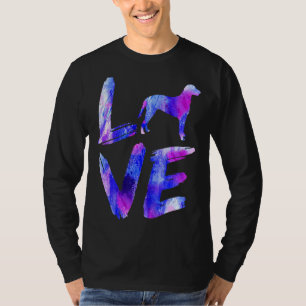 Liebe Curry Coated Retriever Watercolor Blue Dog M T-Shirt