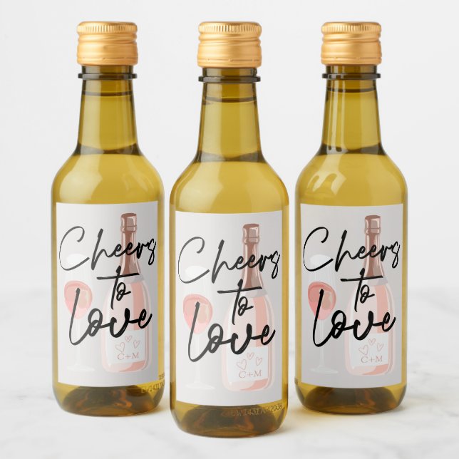 Liebe Custom Brautparty Gefallen Wein Labrador Weinetikett (Flaschen)