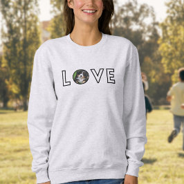 LIEBE Custom Foto Dog Mama Sweatshirt