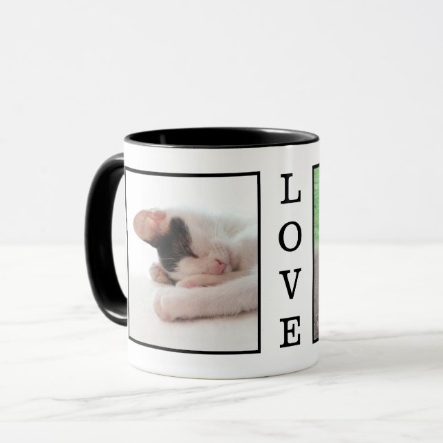 LIEBE Custom Pet Foto Family Bilder Personalisiert Tasse (Vorderseite Links)