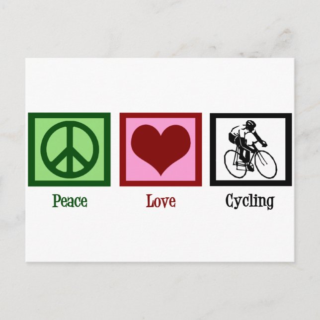 Liebe-Cycling Postkarte (Vorderseite)