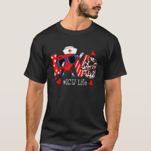 Liebe Dabbing Herzernährung ICU Life Valentinstag T-Shirt