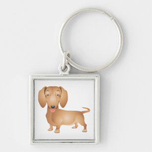 Liebe Dachshund Welpen Hund Schlüsselanhänger