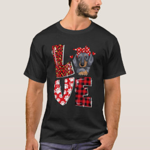LIEBE Dackel Hund Happy Valentines Day 2022 T-Shirt