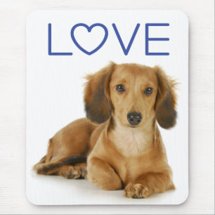 Liebe Dackel Welpen Hund Computer Mousepad