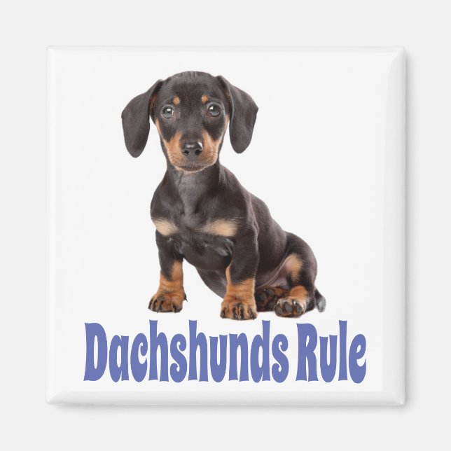 Liebe Dackel Welpen Hund Kühlschrankmagnet Magnet (Vorne)