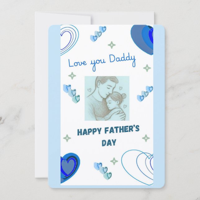 Liebe Daddy Frohen Vatertag Karte (Vorderseite)