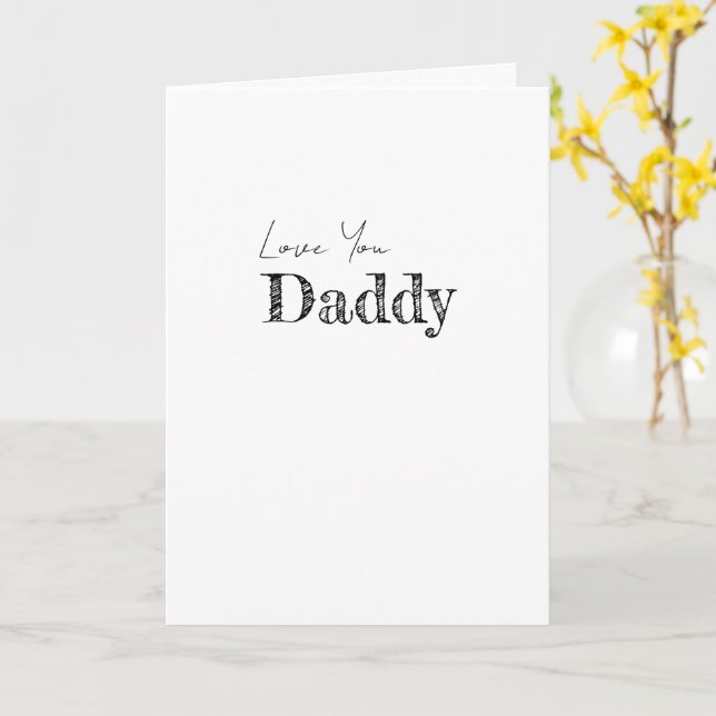 Liebe Daddy FROHEN VATERTAG Modern Karte (Gelbe Blume)