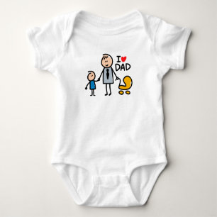 Liebe Daddy Print Baby Strampler