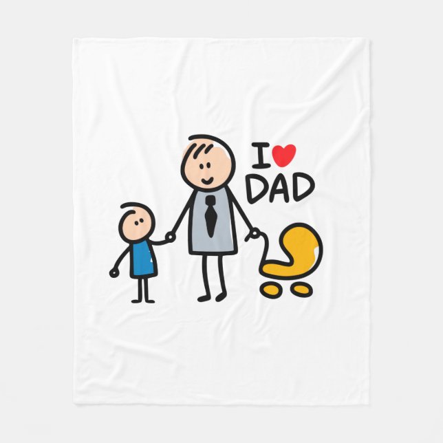 Liebe Daddy Print Fleecedecke (Vorderseite)
