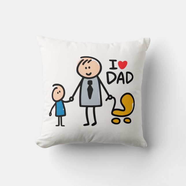 Liebe Daddy Print Kissen (Vorderseite)