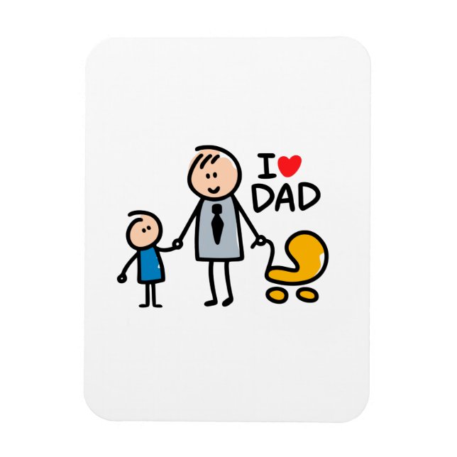 Liebe Daddy Print Magnet (Vertikal)
