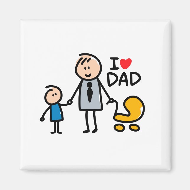 Liebe Daddy Print Magnet (Vorne)
