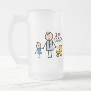 Liebe Daddy Print Mattglas Bierglas