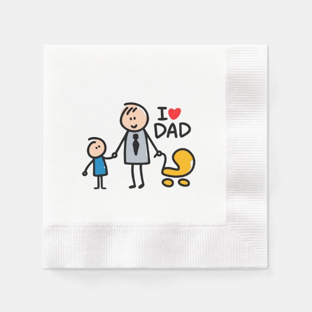 Liebe Daddy Print Serviette (Vorderseite)