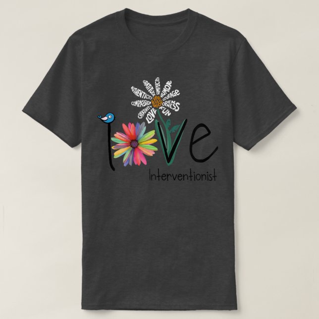 Liebe Daisy Blume Interventionist T-Shirt (Design vorne)