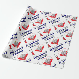 Liebe Dallas Texas Geschenkpapier