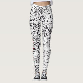 Liebe-Dalmatiner-Schwarz-gepunktete Leggings