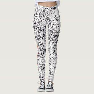 Liebe-Dalmatiner-Schwarz-gepunktete Leggings