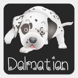 Liebe Dalmatiner Welpen Hund Gruß Aufkleber