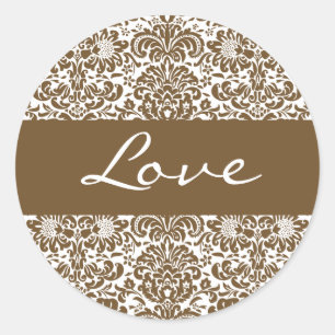 Liebe Damask Envelope Aufkleber Siegel