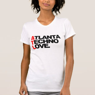 Liebe-Damen Atlantas Techno (weiß) T-Shirt